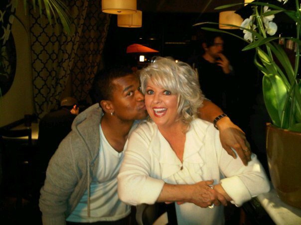 J Walker & Paula Deen on the set of 