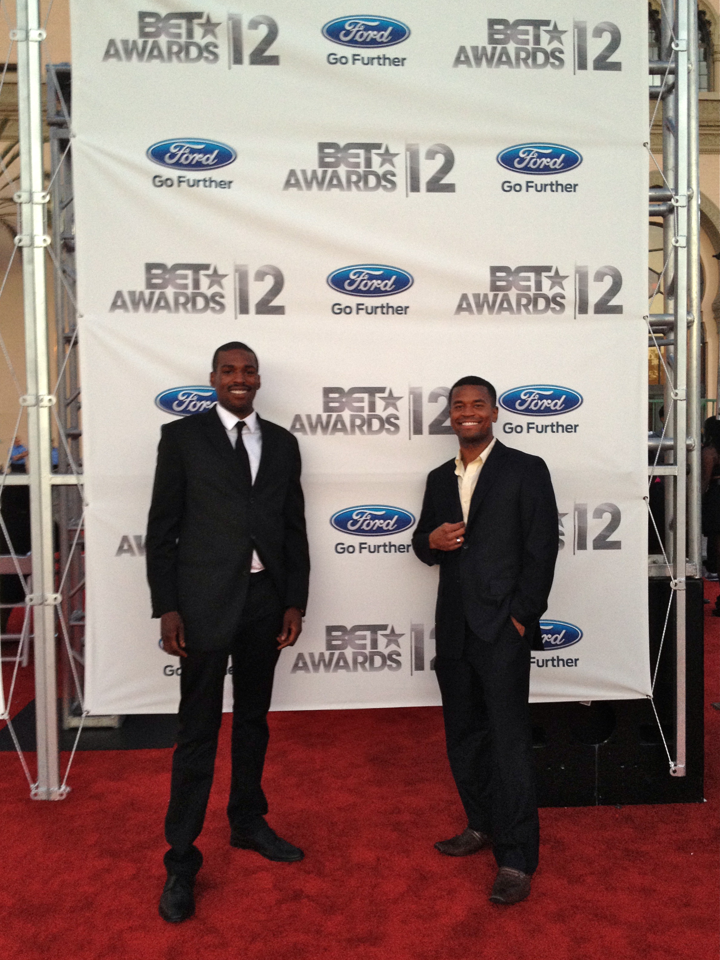 Promo Life creator, Collin St. Dic, with director, Jeremy Walker, at the 2012 BET Awards.