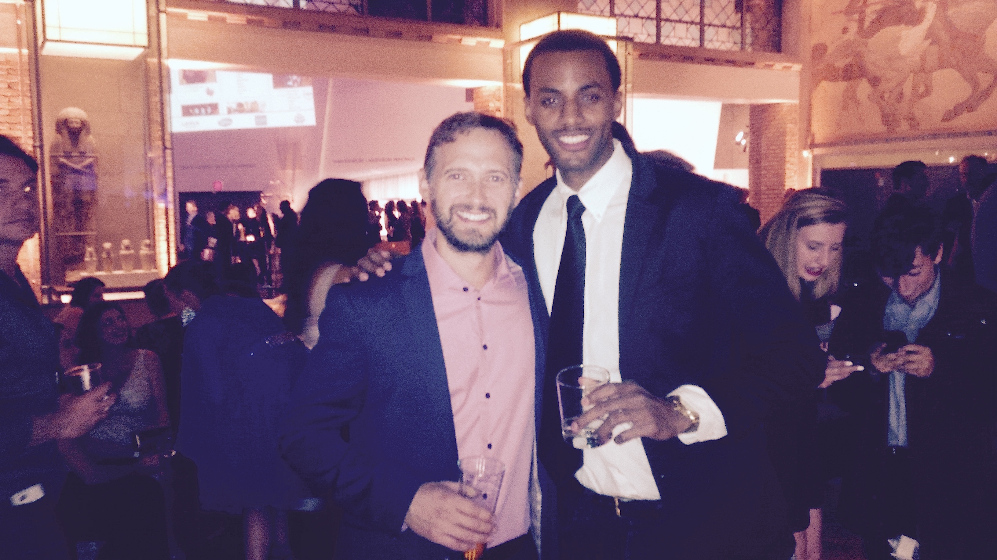 David Ritchie with Jordan Johnson-Hinds at The Producers Ball.