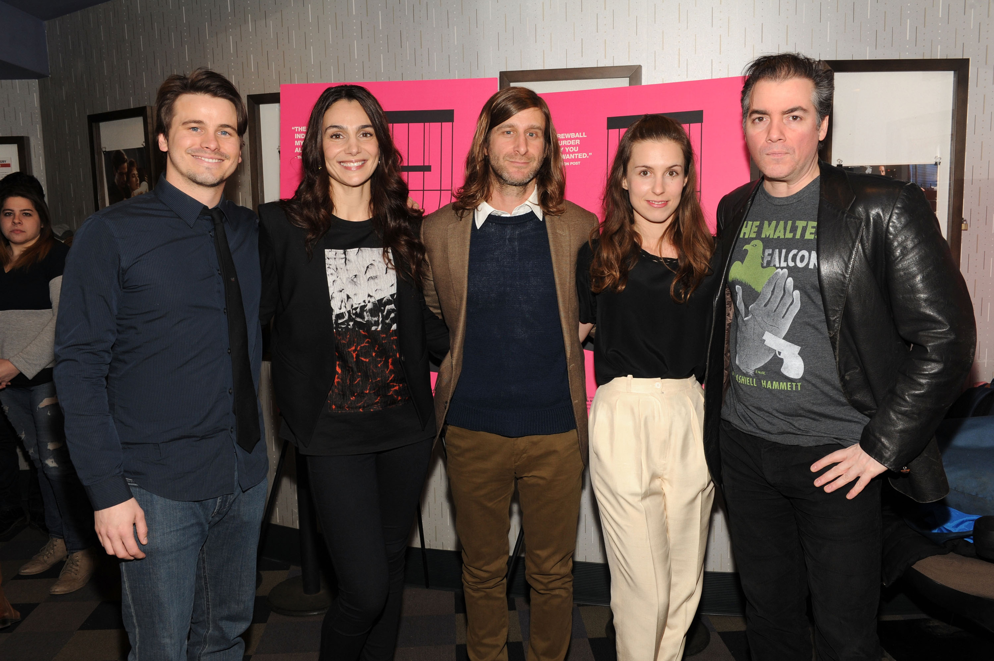 Kevin Corrigan, Annie Parisse, Jason Ritter, Lawrence Michael Levine and Sophia Takal at event of Wild Canaries (2014)