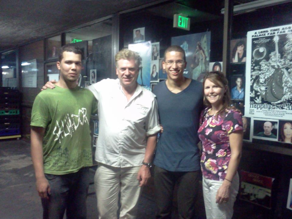 Actor Nicholas McDonald, with uncle Christopher McDonald and family after 