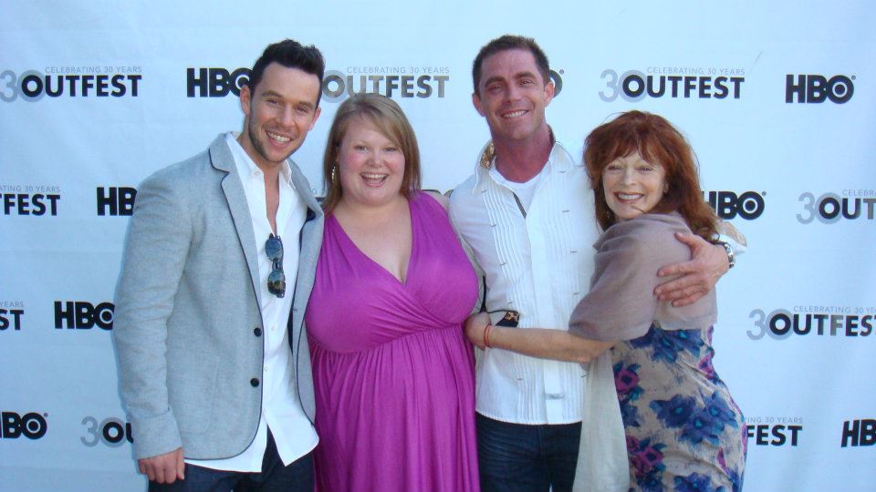 At the LA premiere of PETUNIA at OutFest with FRANNY co-star, Frances Fisher, executive producer Scott Lukas & producer Jordan Yale Levine.