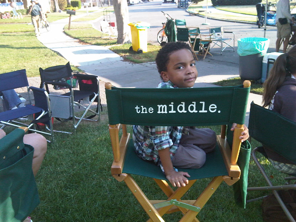 Terrell Ransom Jr. (Spencer) on 'the Middle' set for 'The Block Party' episode.