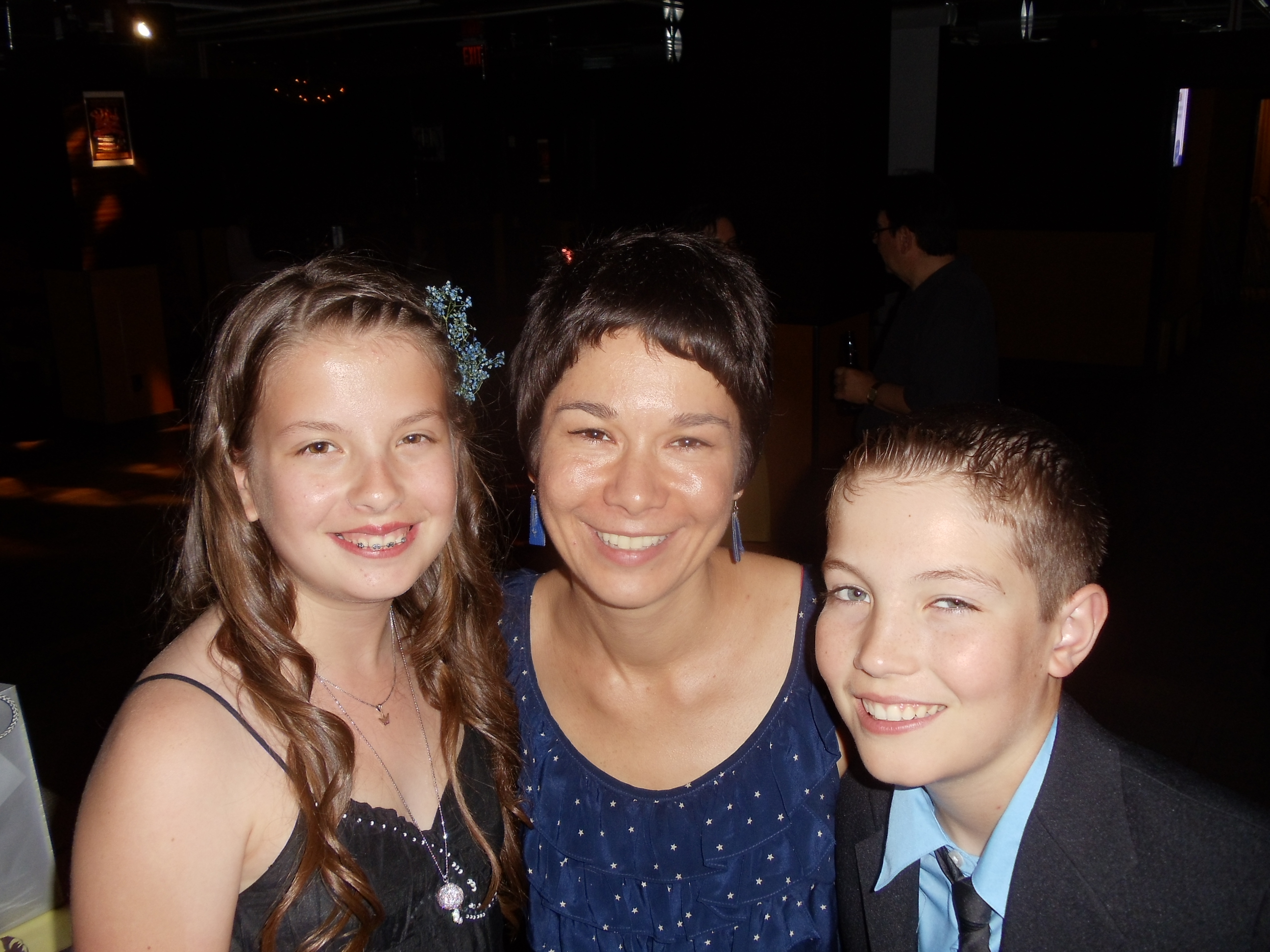 Cassidi Hoag with Lisa Jackson the Director of Parkdale and Nic Marleau
