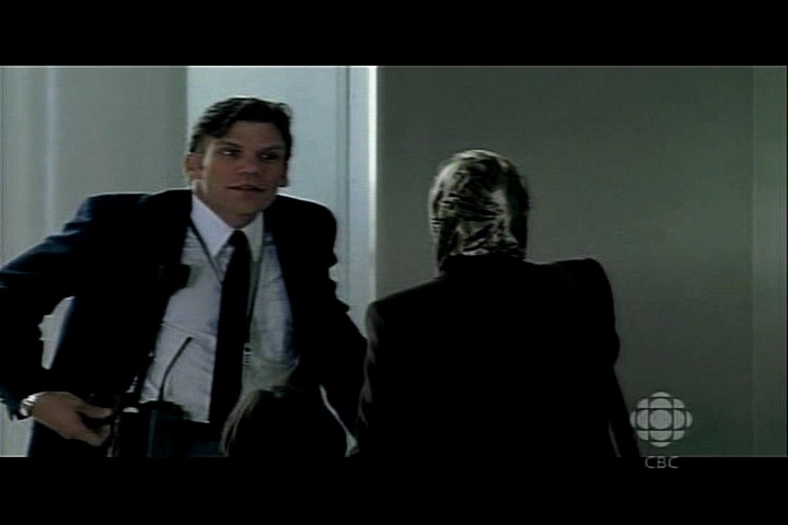 2008, Michael Giel, in scene with Athena Karkanis. Season 1 of CBC's The Border (episode 1: 