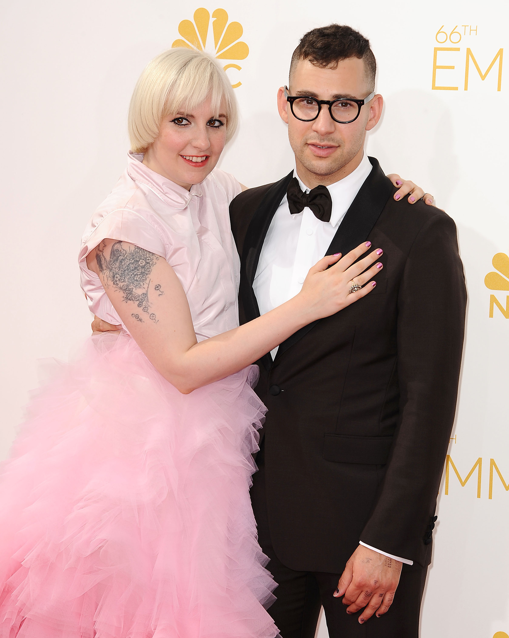 Lena Dunham and Jack Antonoff at event of The 66th Primetime Emmy Awards (2014)