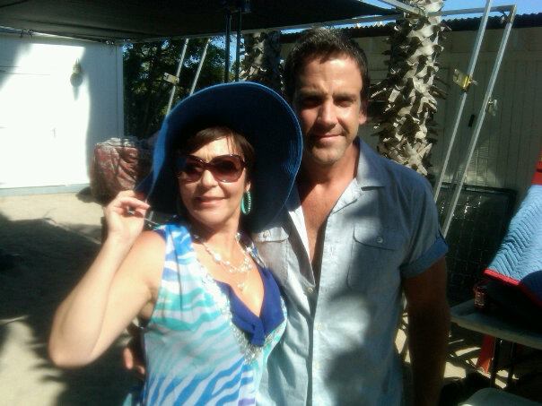 Filming Net Ten with Carlos Ponce.