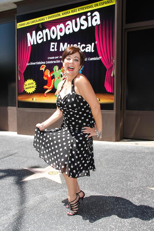Paloma Morales as the Soap Star in Menopausia El Musical.