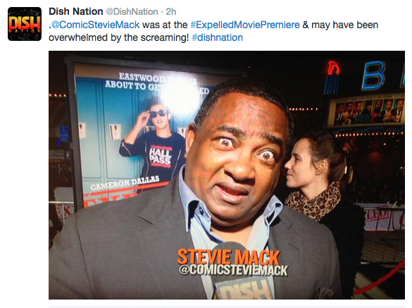 Stevie Mack on the red carpet for Expelled movie premier