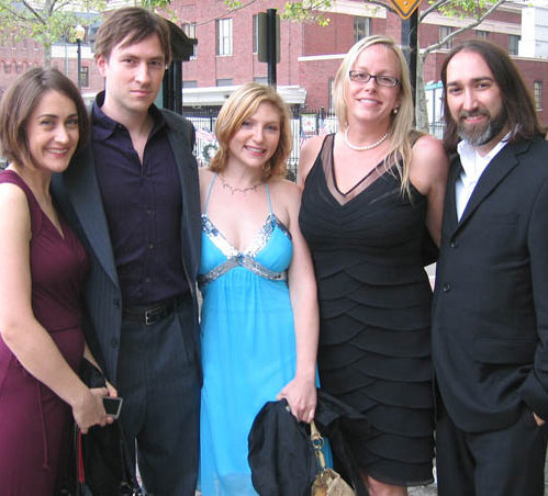 Trail of Crumbs at the 2008 Hoboken International Film Festival. Claire Bocking, Robert McAtee, Molly Leland, Sara Nay, and Tony Feltner.