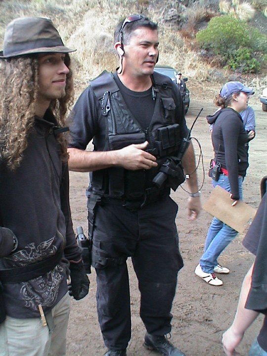 JJ Rogers on the set of Gemini Rising