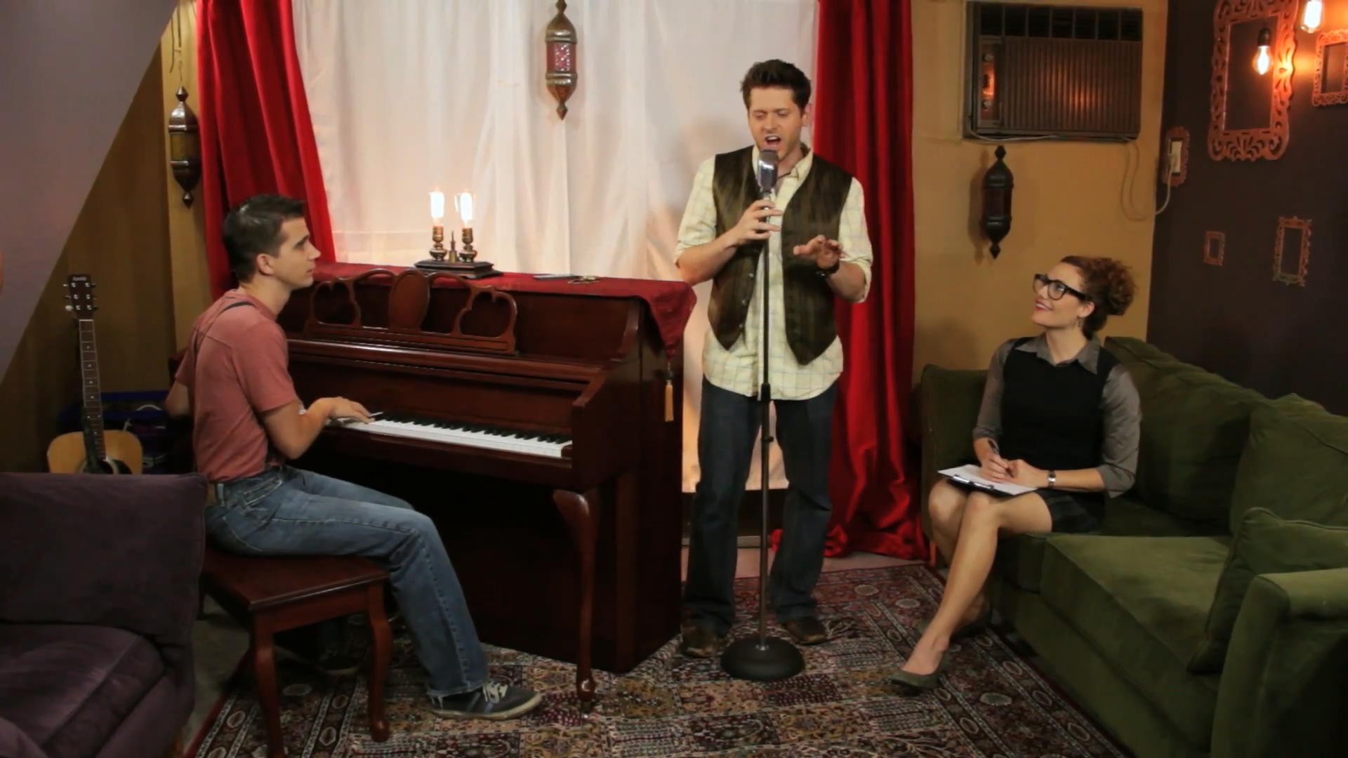 Still of Lee Huff, Joey Bybee and Dionna Veremis in Cabaret Awesome