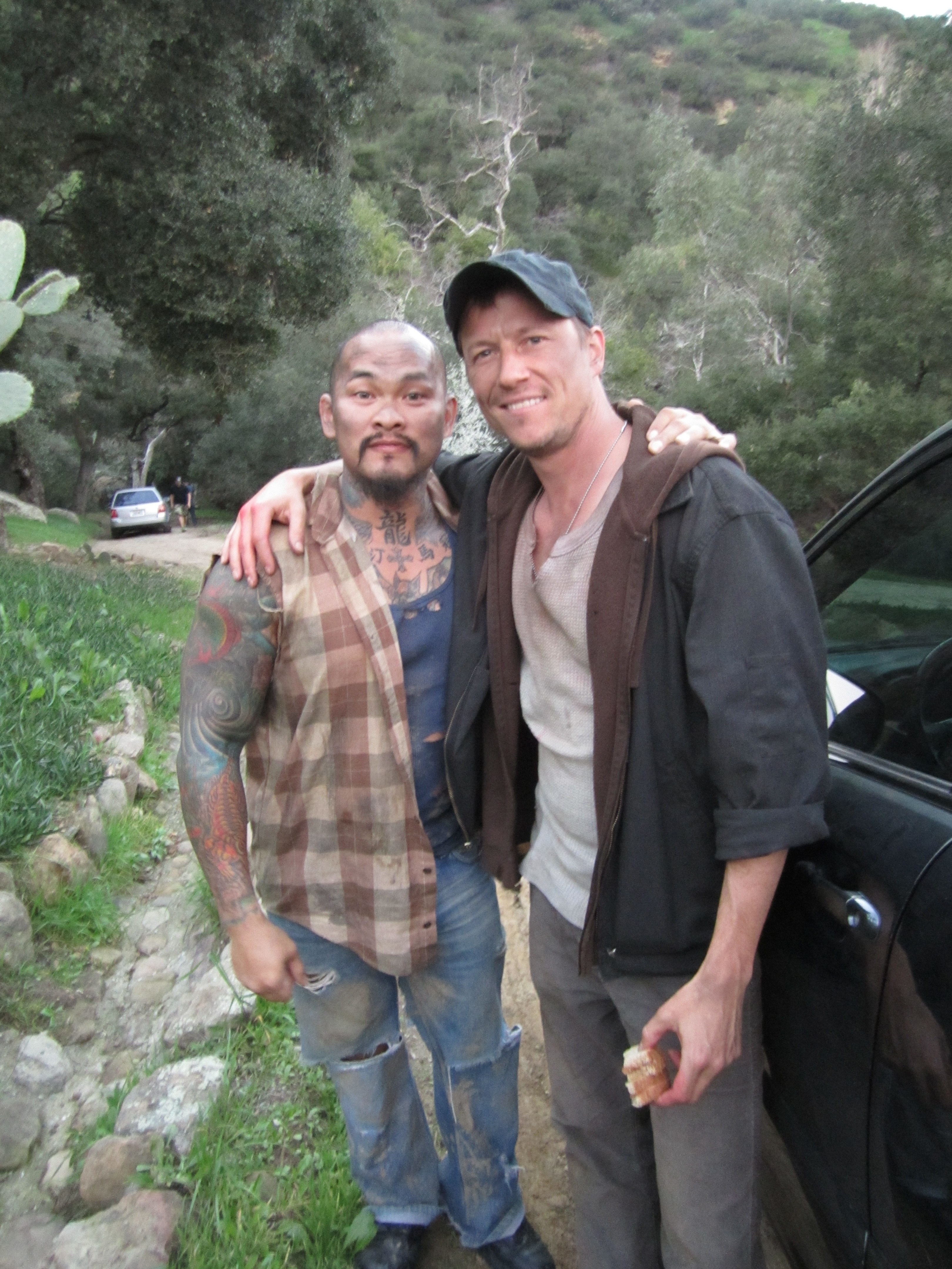 Marcus on set with Actor Corin Nemec http://www.imdb.com/name/nm0005269/