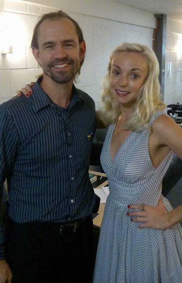 Rich Swingle with Helen George (Call the Midwife) in the studio for The Dragon and the Raven.