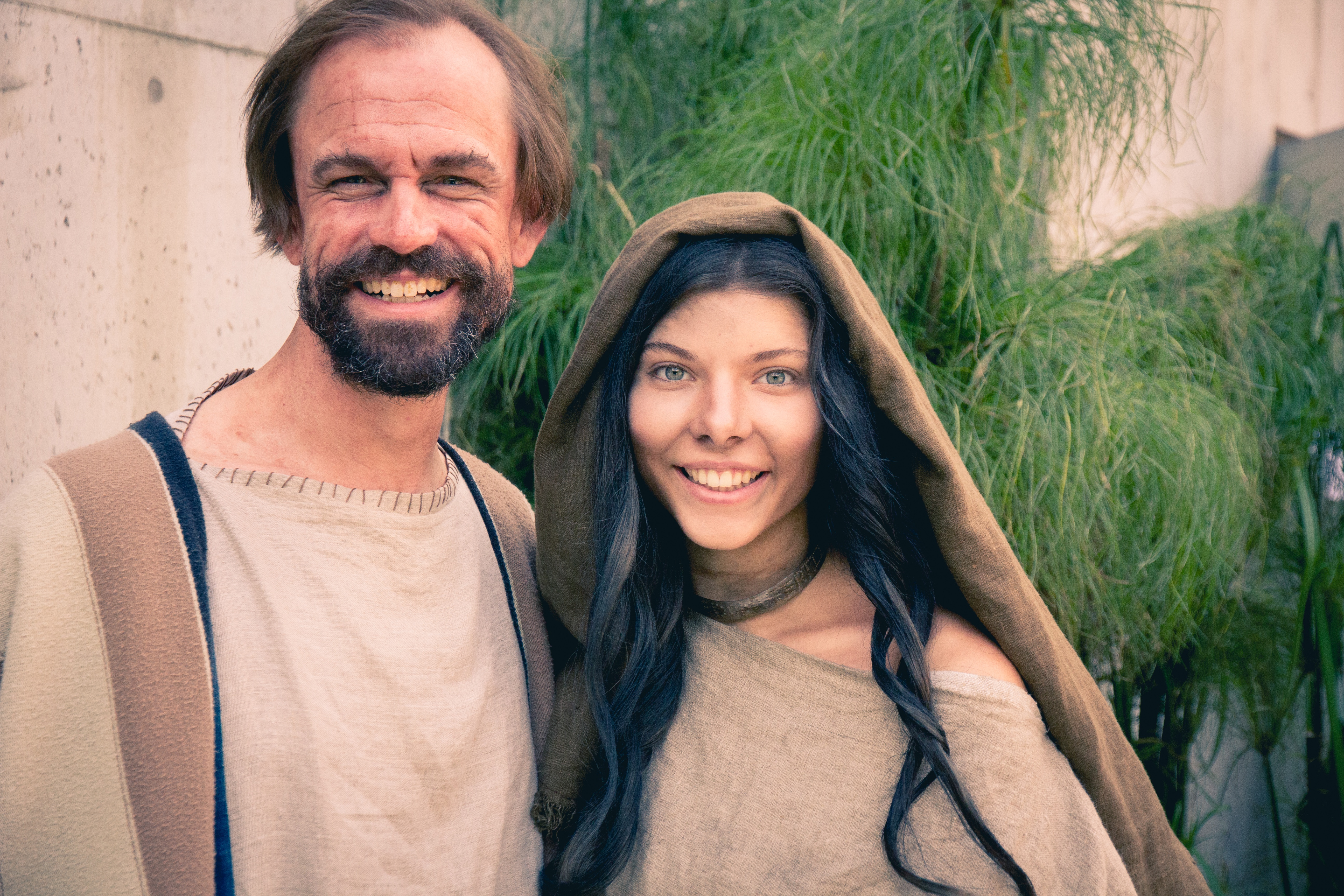 Rich Swingle with former student Audrey Cornett on the set of Polycarp: Destroyer of Gods.