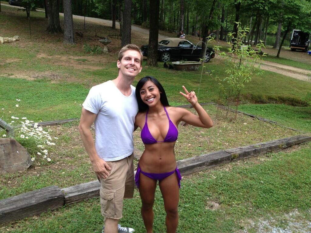 Donnabella Mortel in Alabama filming Freshwater with producer Derrick Redford