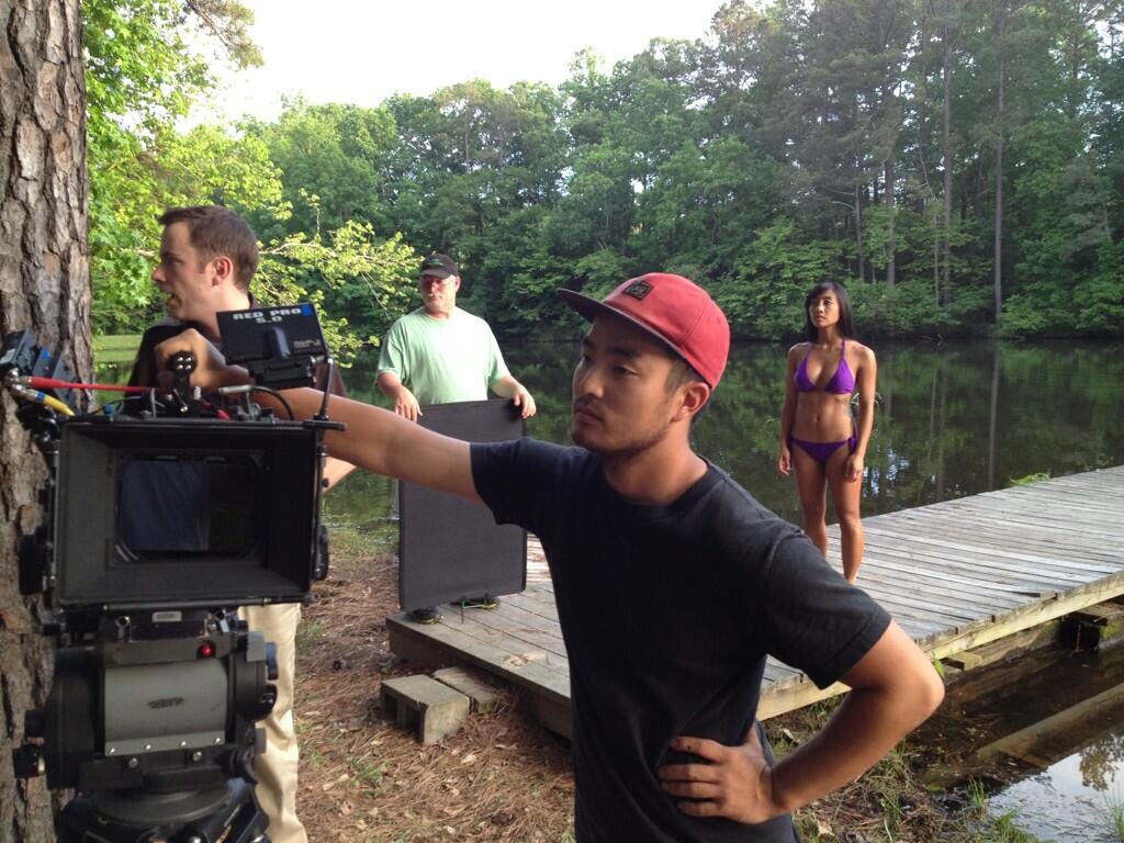 Donnabella Mortel on the set of Freshwater in Alabama