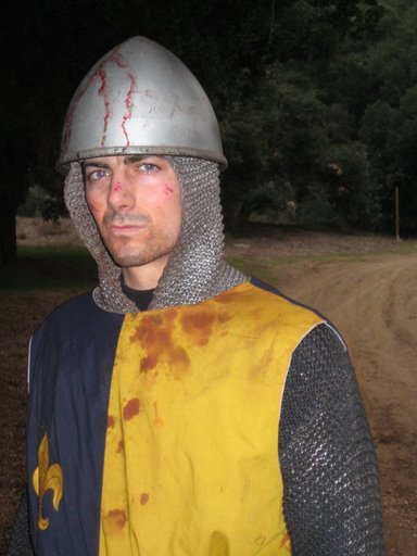 Ryan T. Husk as a French Knight in Deadliest Warrior.