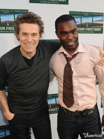 Damien D. Smith & Willem Dafoe at there Trigger Street Prod. & Jameson First Shot Film Premiere in NYC.