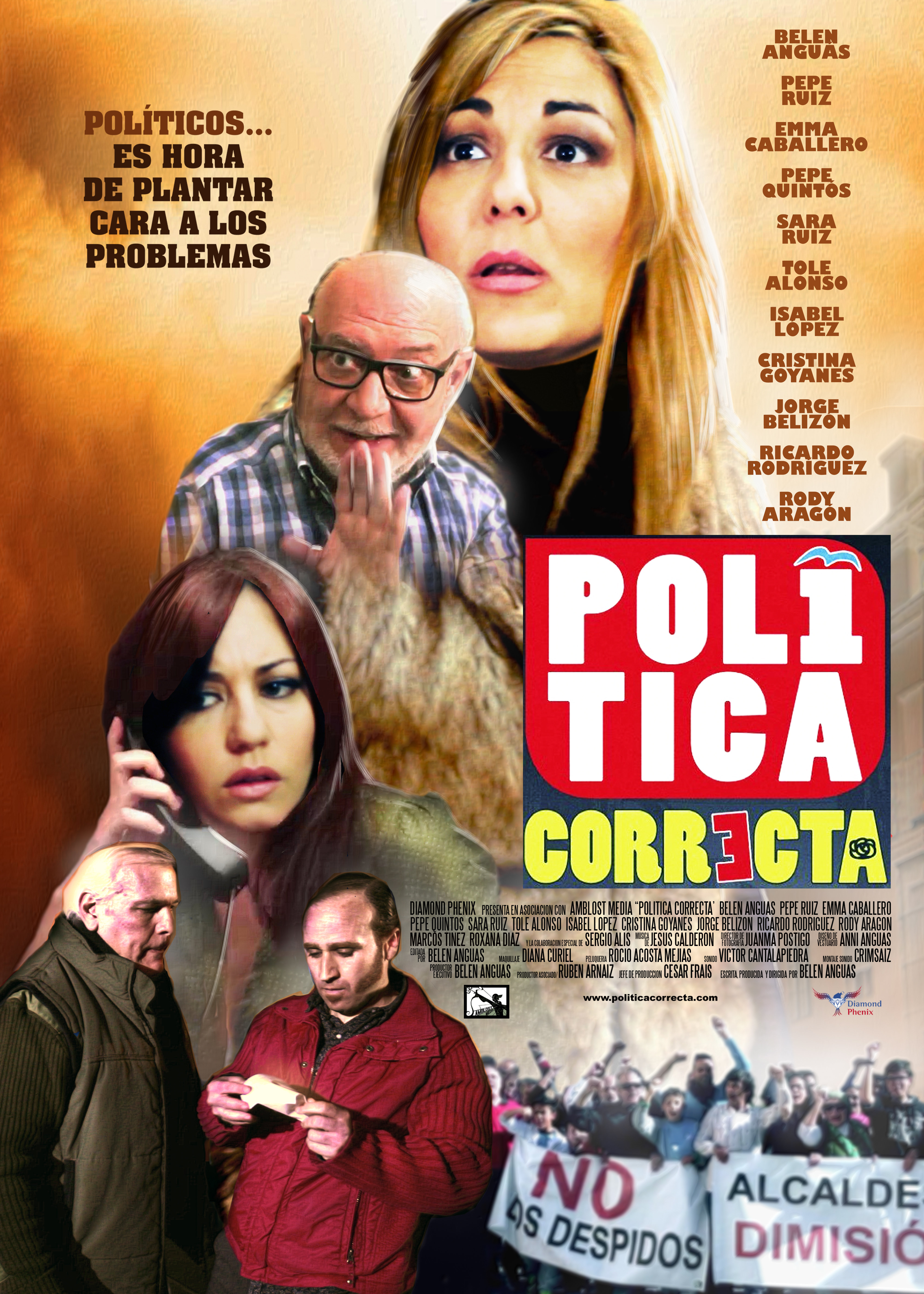 Still of Cristina Goyanes, Pepe Ruiz, Rody Aragón, Jesús Calderón, Rubén Arnaiz, Emma Caballero, José Rodríguez Quintos, Jorge Belizón, Sara Ruiz, Belén Anguas, Tole Alonso and Isabel López in Política correcta (2015)