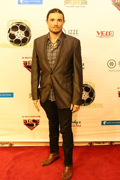 Ryan Kiser red carpet arrival Action on Film International Film Festival 2015.