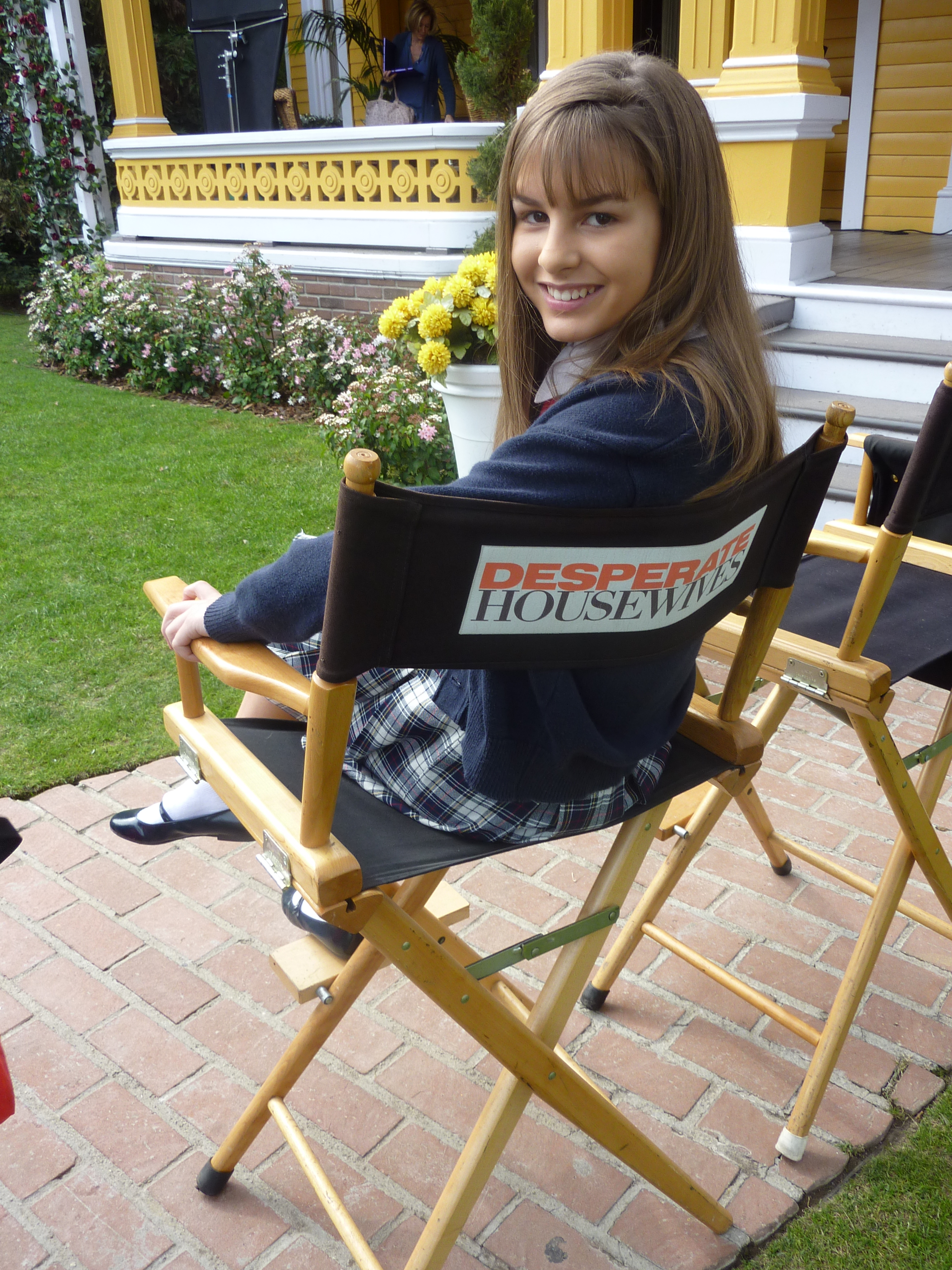 Lindsay Ryan on the set of ABC's Desperate Housewives