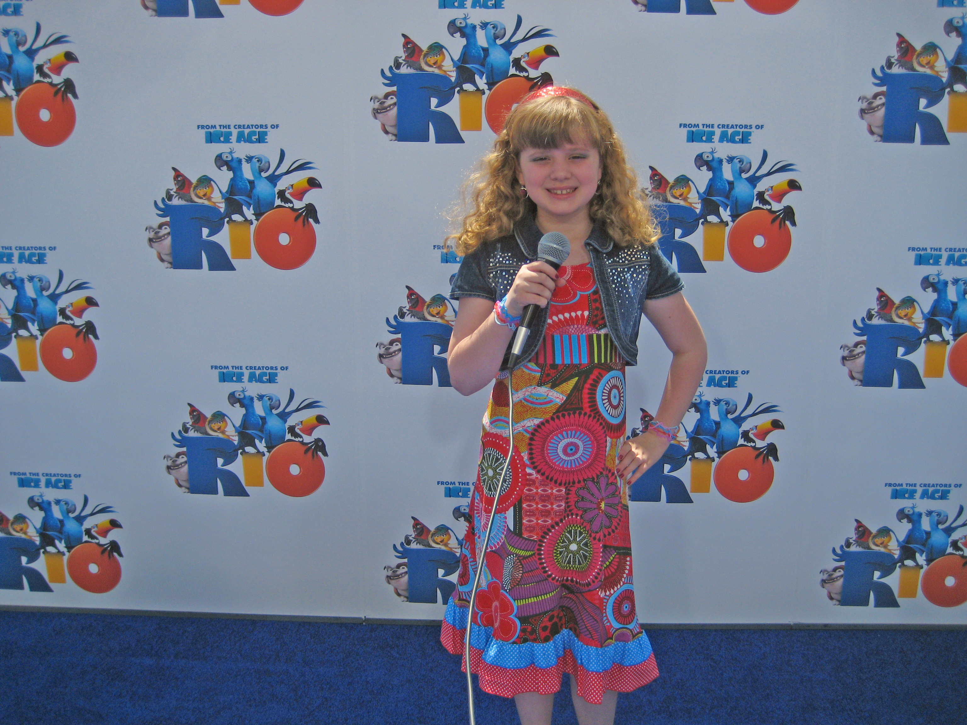 Piper on the BLUE carpet at Rio