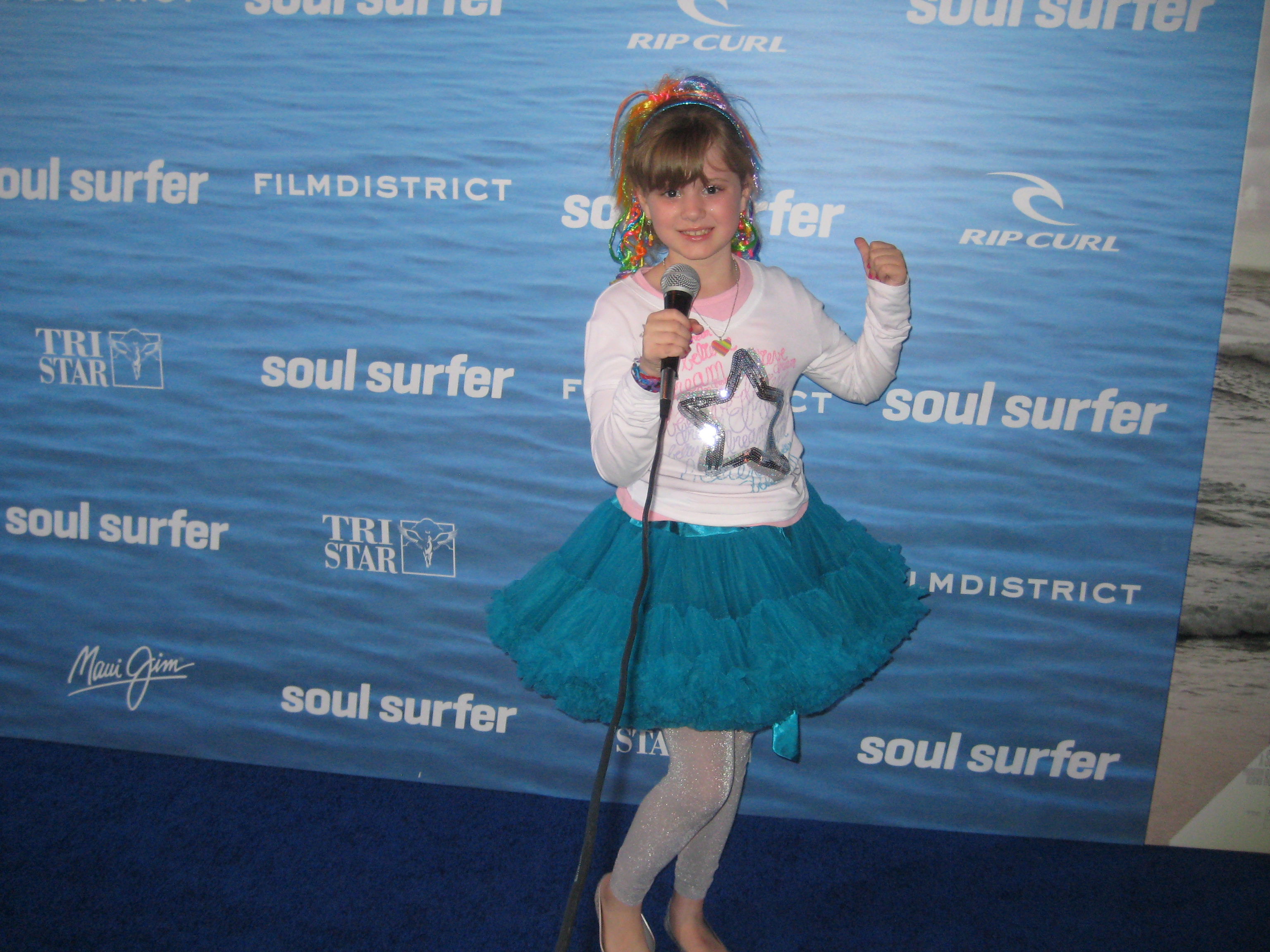 Piper Reese on the blue carpet at the 