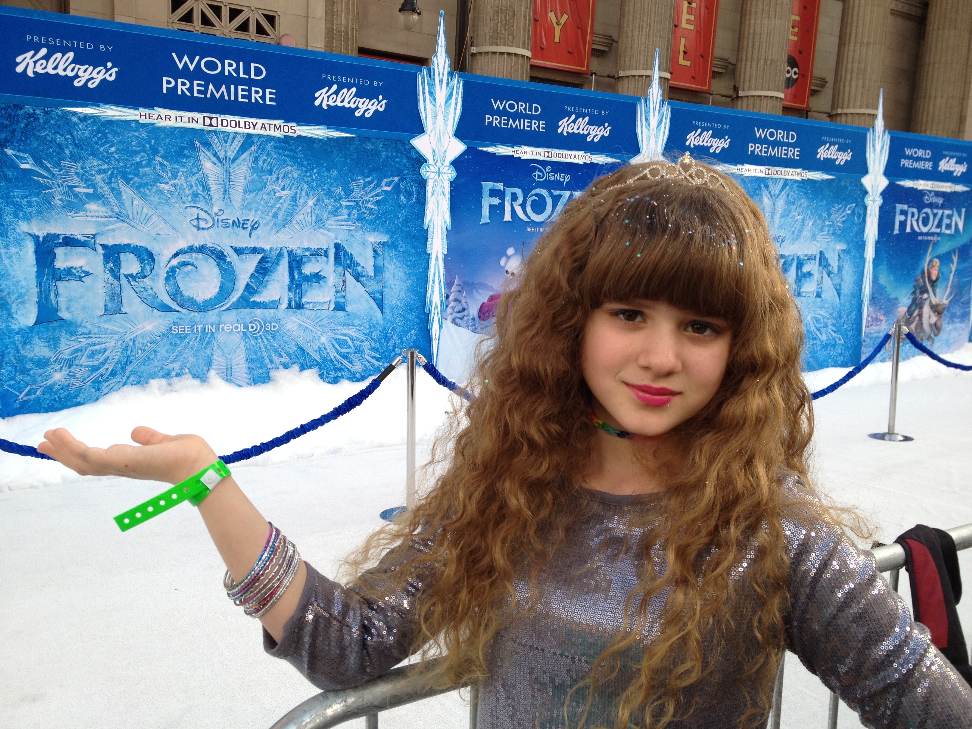 Piper Reese on the red carpet at the World Premiere of Disney's Frozen in Hollywood.