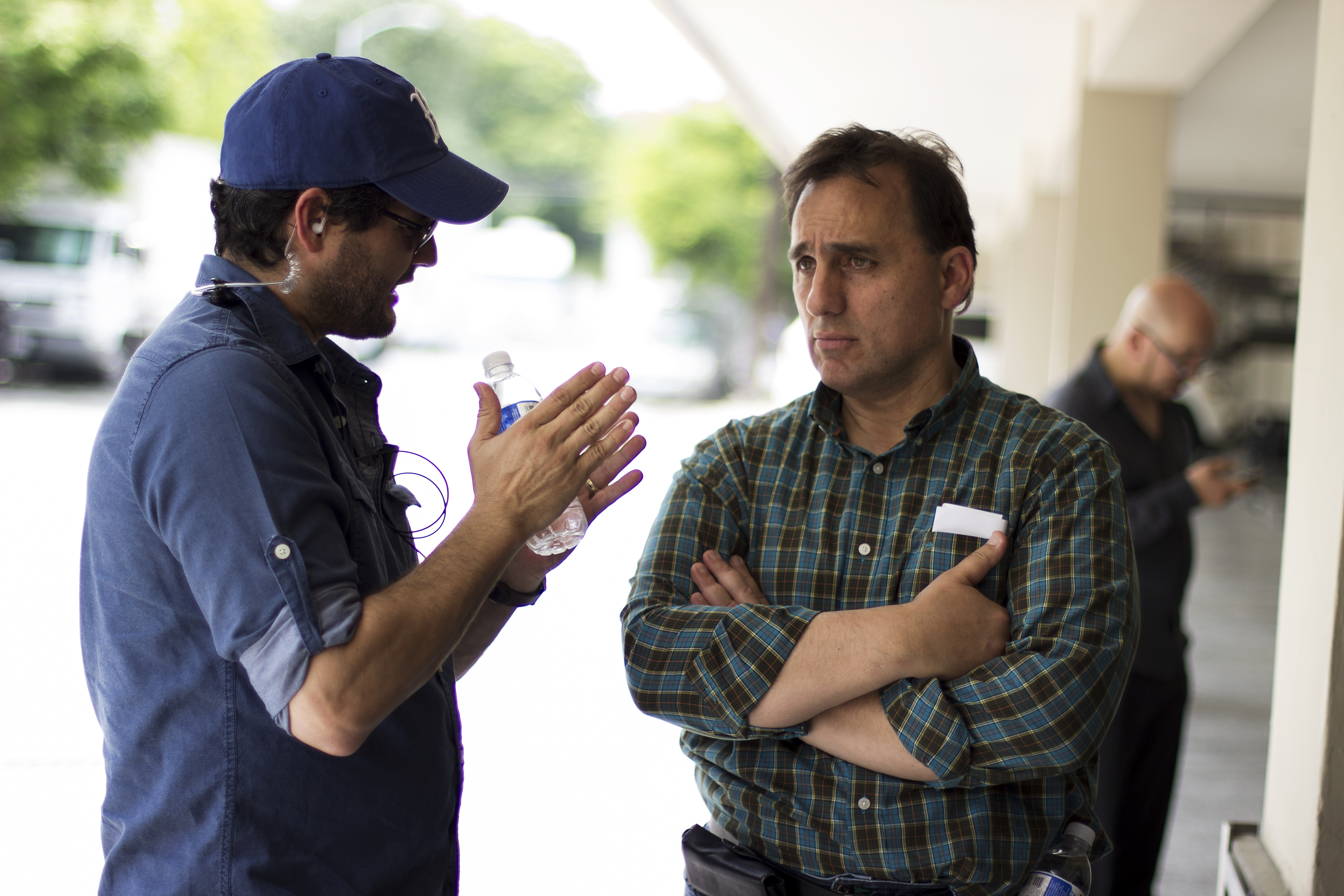 Gastón Pavlovich on the set of 108 Costuras