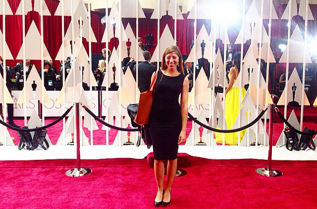 Sarah Hummert at the 2015 Academy Awards.