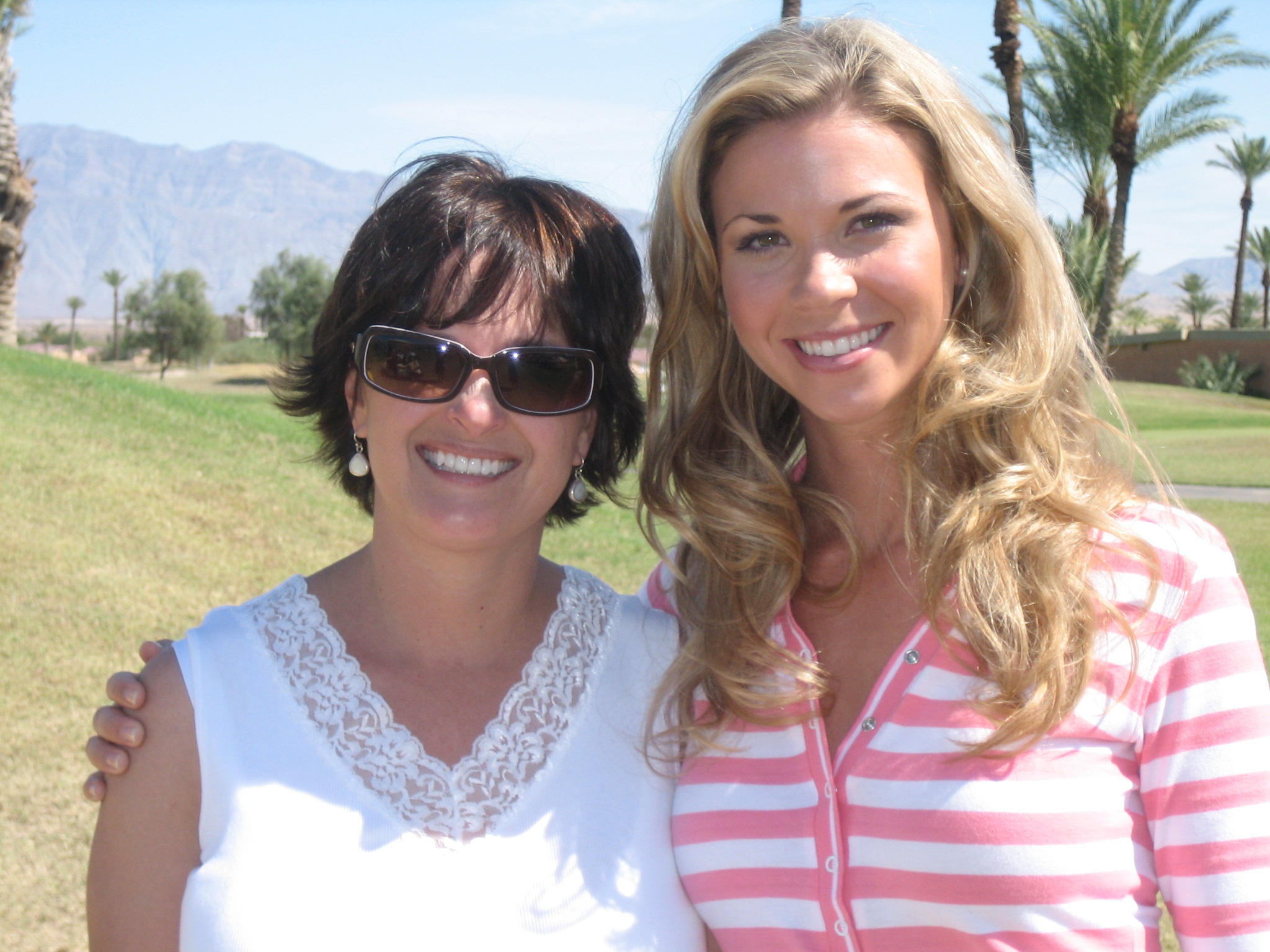 Vida Maine and Sandy Ellison at the set of Hole in One: American Pie Plays Golf