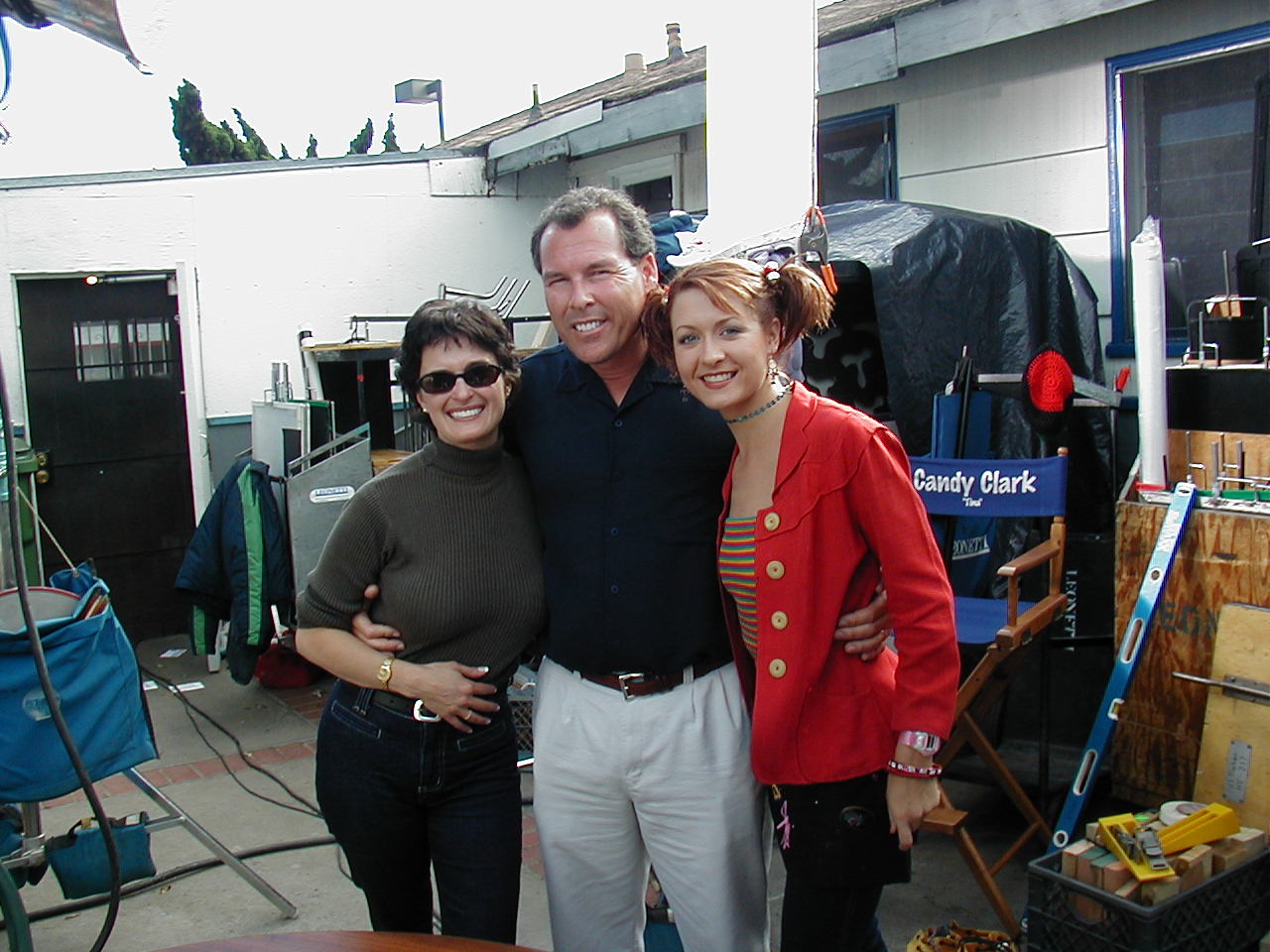 Vida Maine, Mark Maine and Ali Hillis on the set of The Month of August