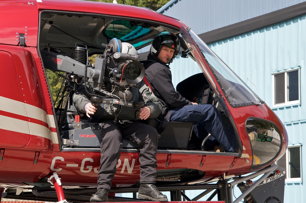 Steve Gray with camera operator Ron Hersey