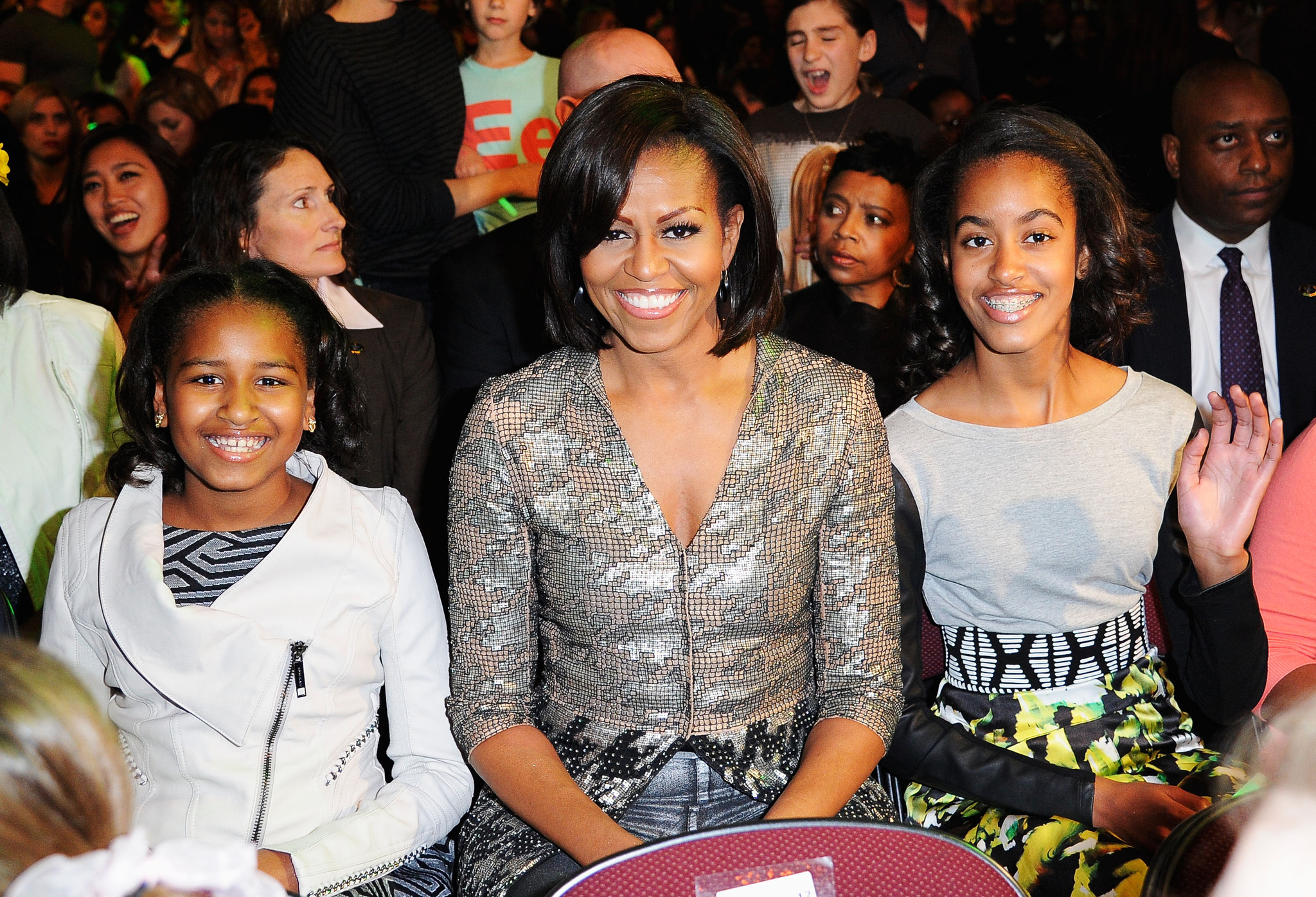 Michelle Obama, Malia Obama and Sasha Obama