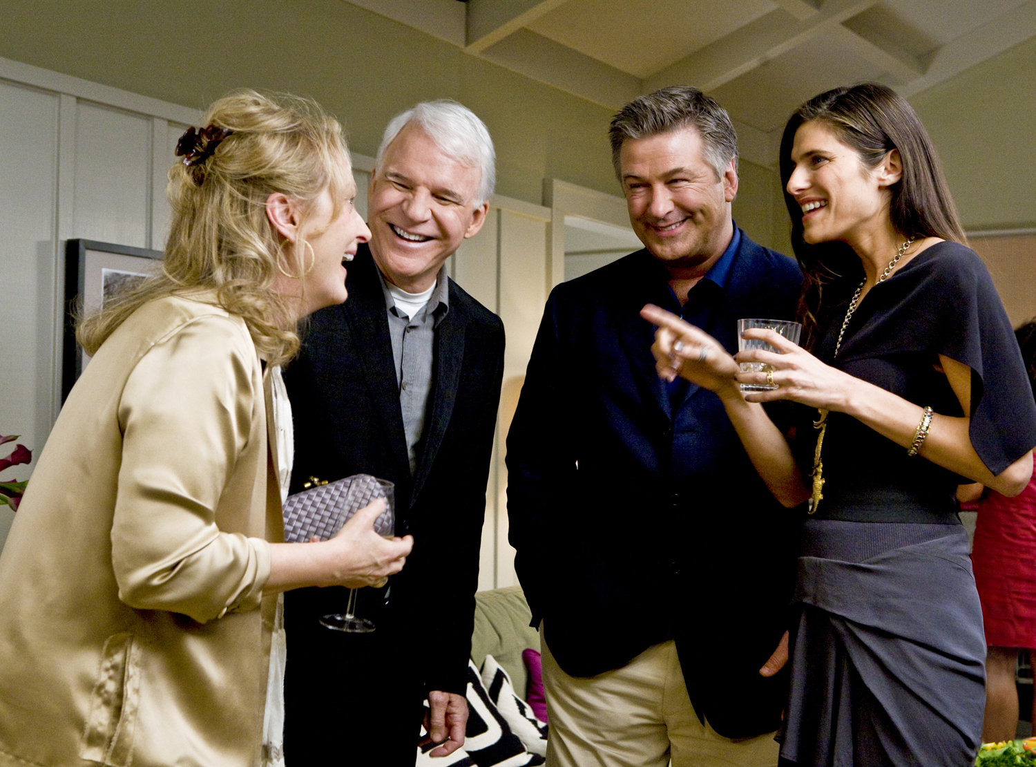 Still of Steve Martin, Alec Baldwin, Meryl Streep and Lake Bell in Tai... sudetinga (2009)