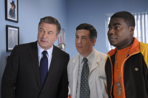 Still of Alec Baldwin, Tracy Morgan and Chris Parnell in 30 Rock (2006)