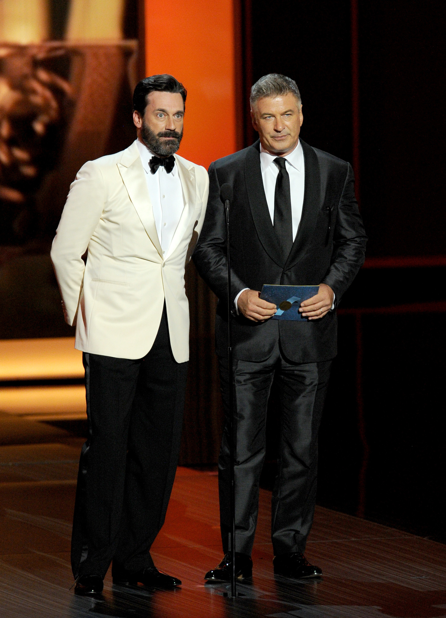 Alec Baldwin and Jon Hamm at event of The 65th Primetime Emmy Awards (2013)