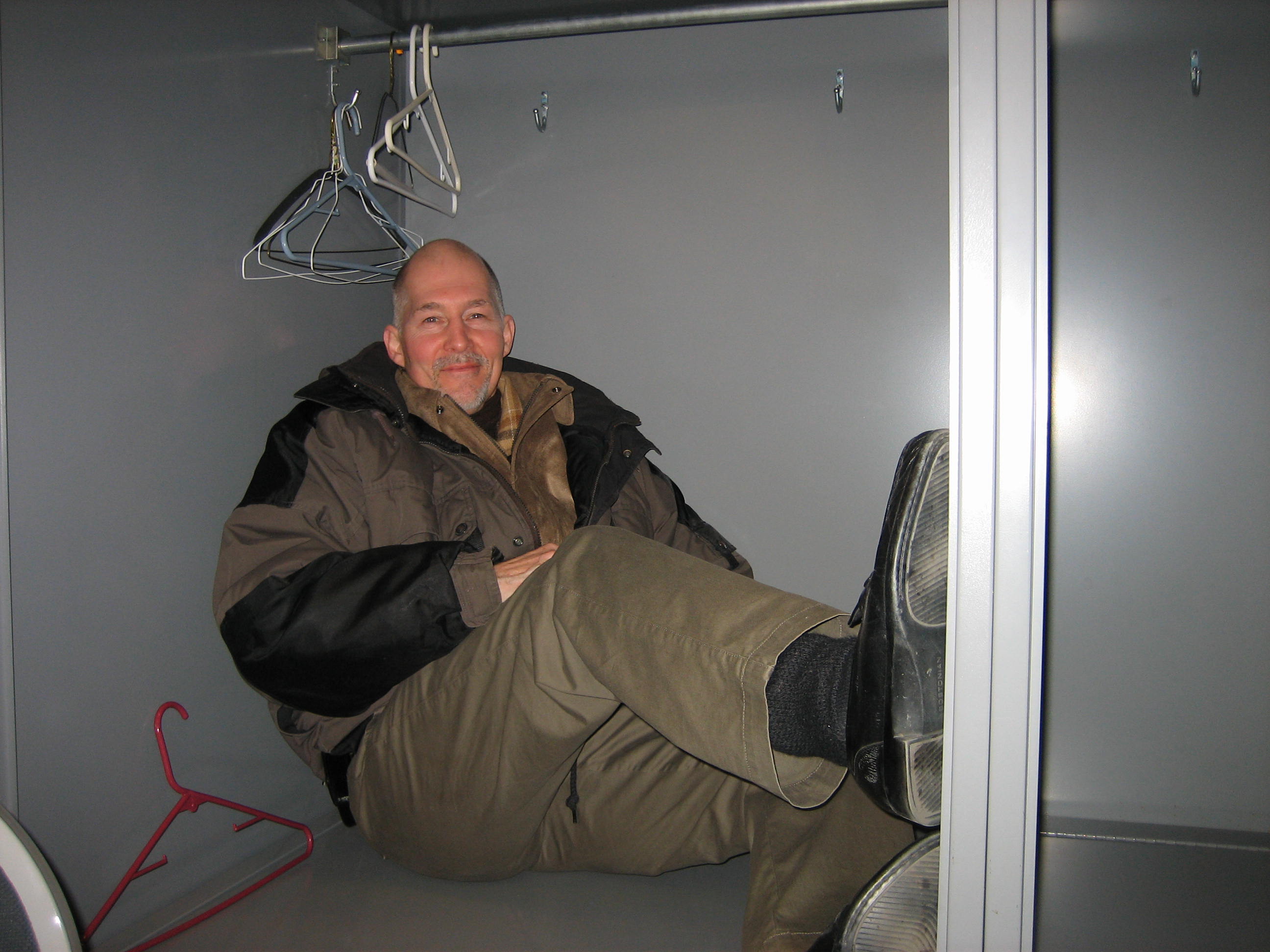 Ray O'Neill on set & trying to catch a little down time, 2012
