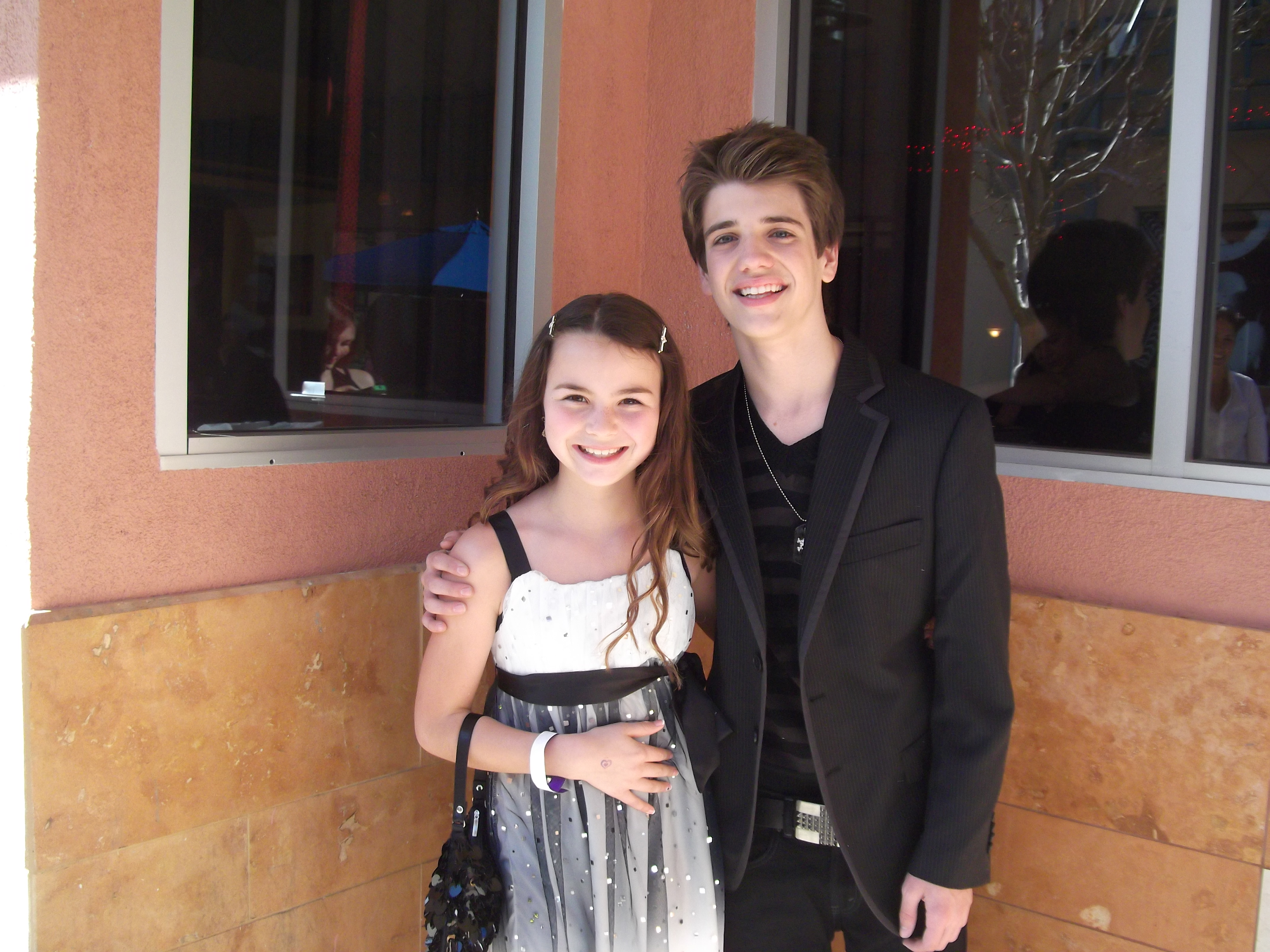 Jacquelyn and Brandon Russell at his movie premiere for 