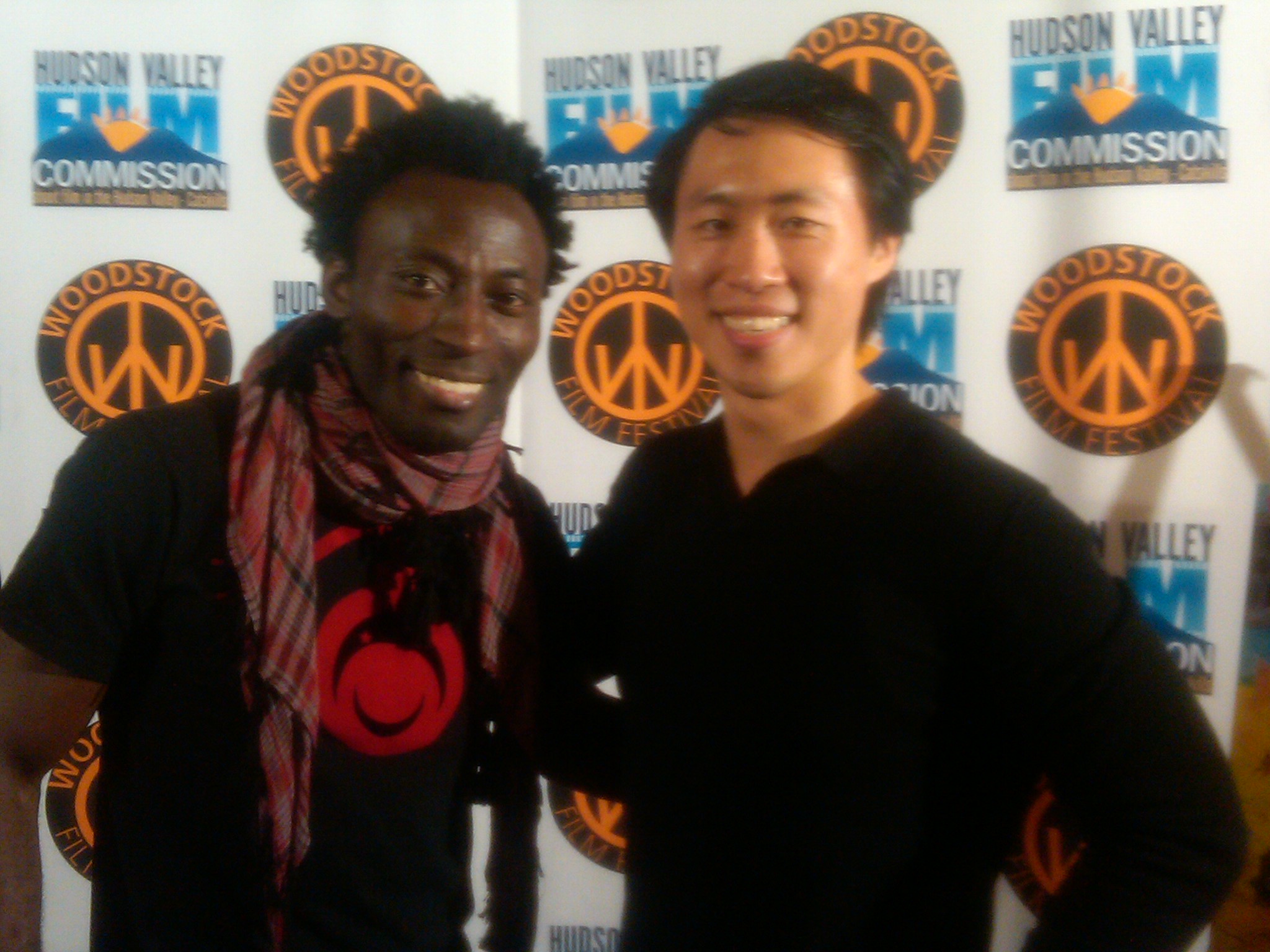 Babs Olusanmokun and Stephen Lin at The Woodstock Film Festival