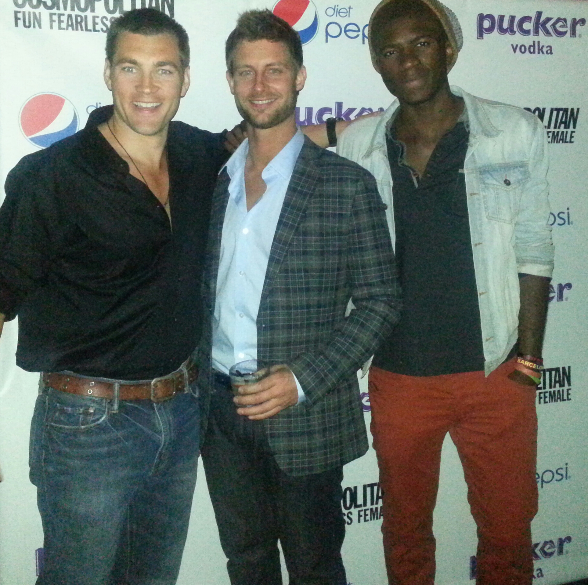 Tyler with other Cosmo Bachelors, Cody Pellerin and Eric Ita.