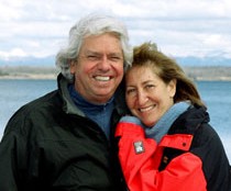 With my husband, director and co-producer, David Vassar in Montana near Yellowstone National Park, following our shoot in Grand Teton National Park