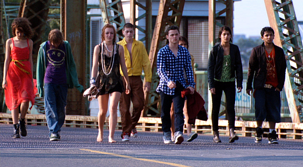 Still of Danny Flaherty, Ron Mustafa, Sofia Black-D'Elia, Rachel Thevenard, James Newman and Britne Oldford in Skins (2011)