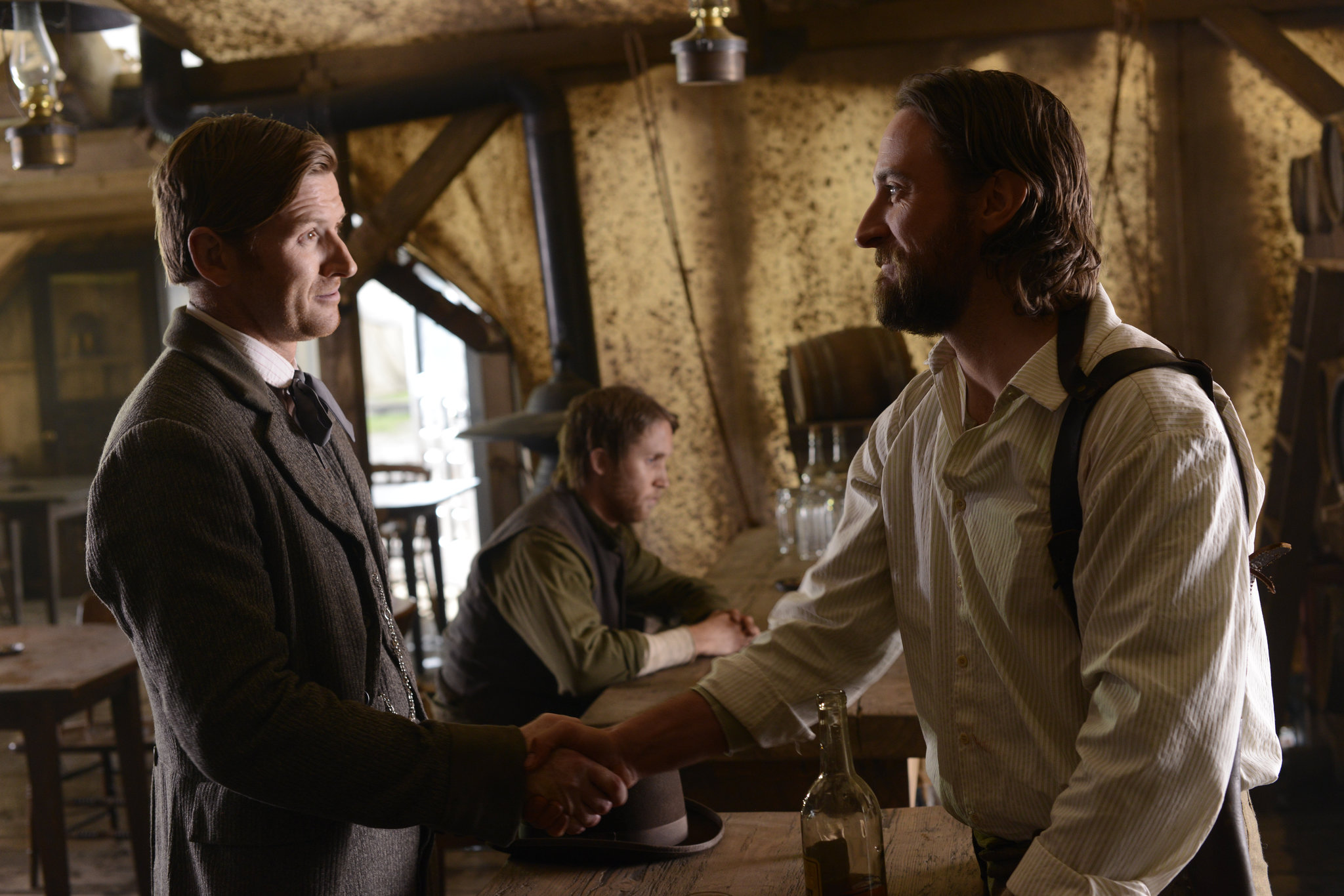 Still of Damian O'Hare and Phil Burke in Hell on Wheels (2011)