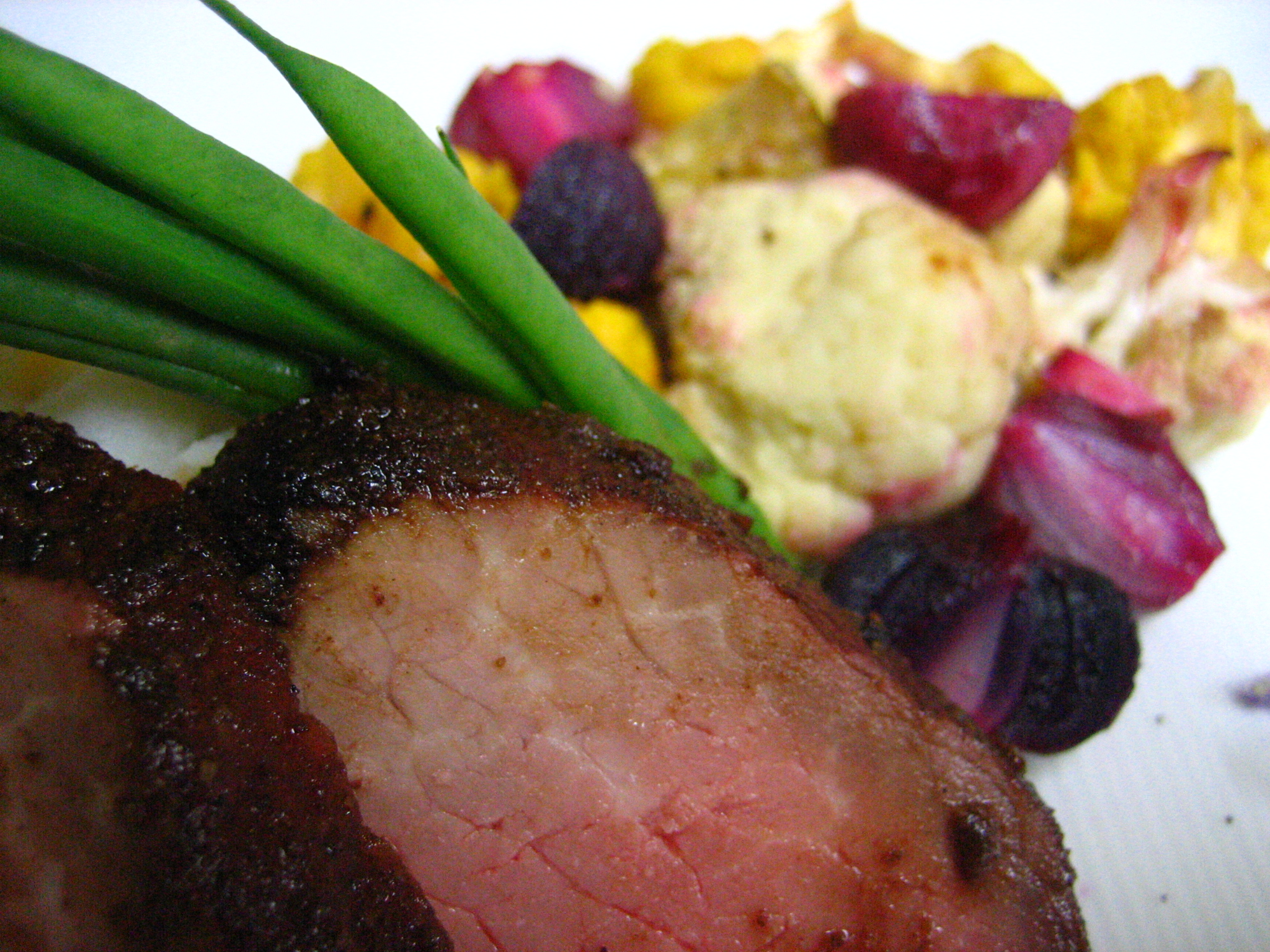 Filet with tri-color cauliflower