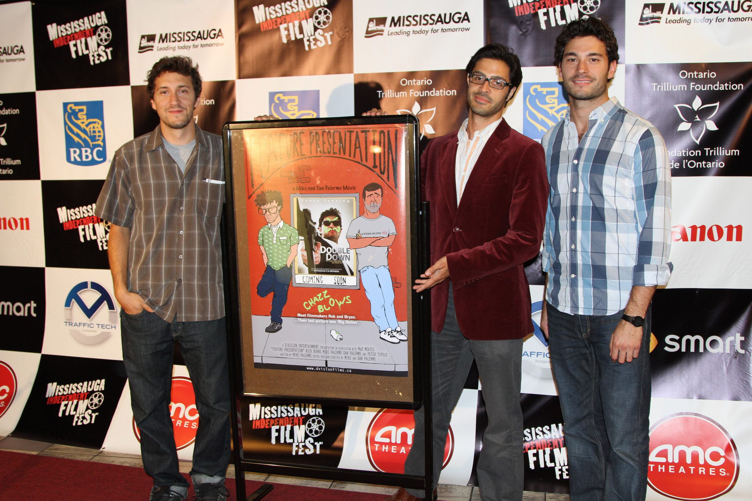 Mike Palermo, Matt Campagna, and Dan Palermo at the first screening of 