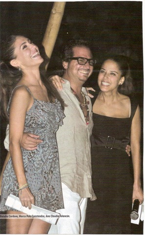 Natalia Cordova, MarcoPolo Constandse and Ana Claudia Talancon. Cancun's 3rd International film festival
