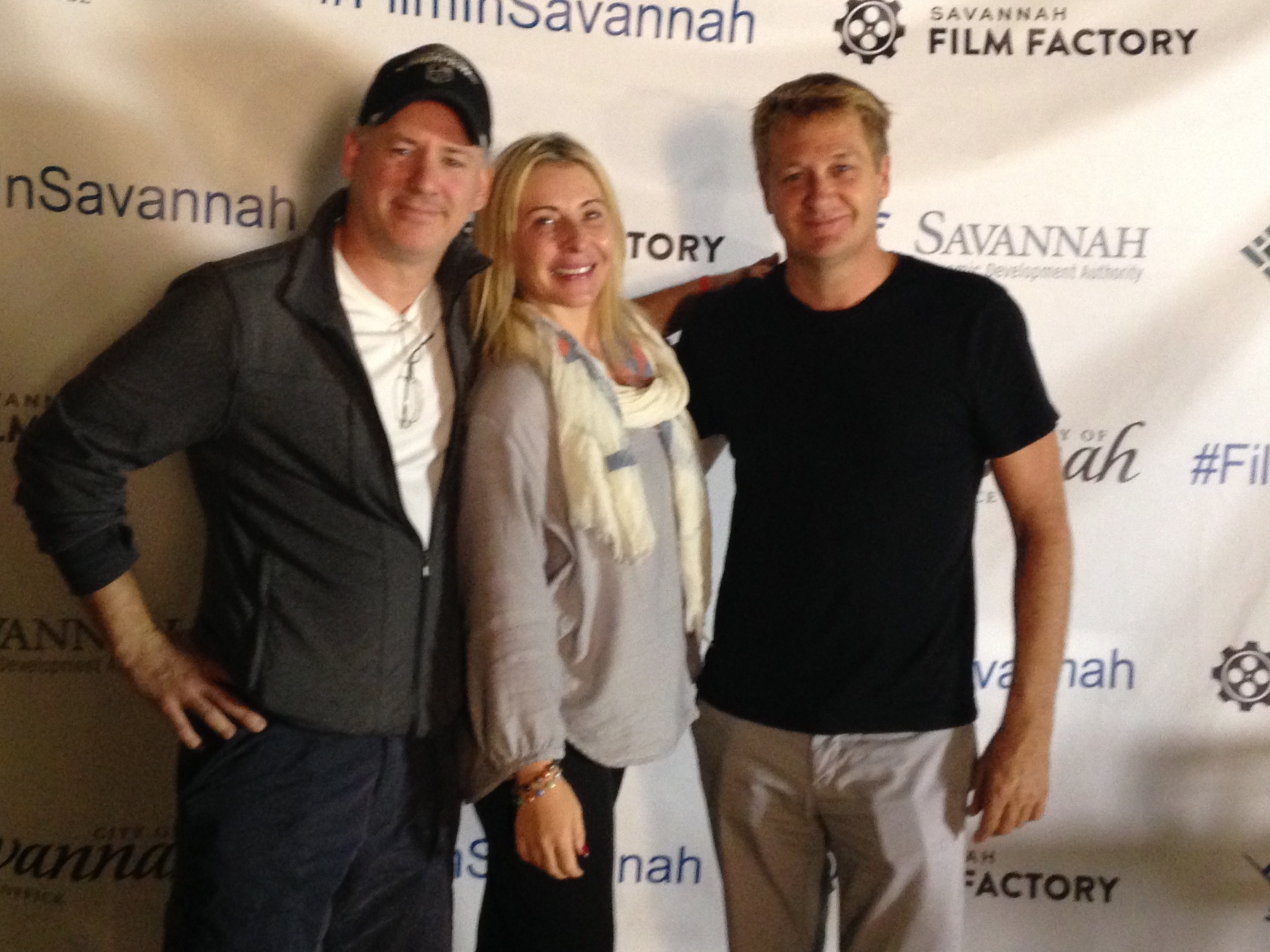 Mike Feifer , Liz Stirling & Skoti Collins at the Savannah Film Factory party.