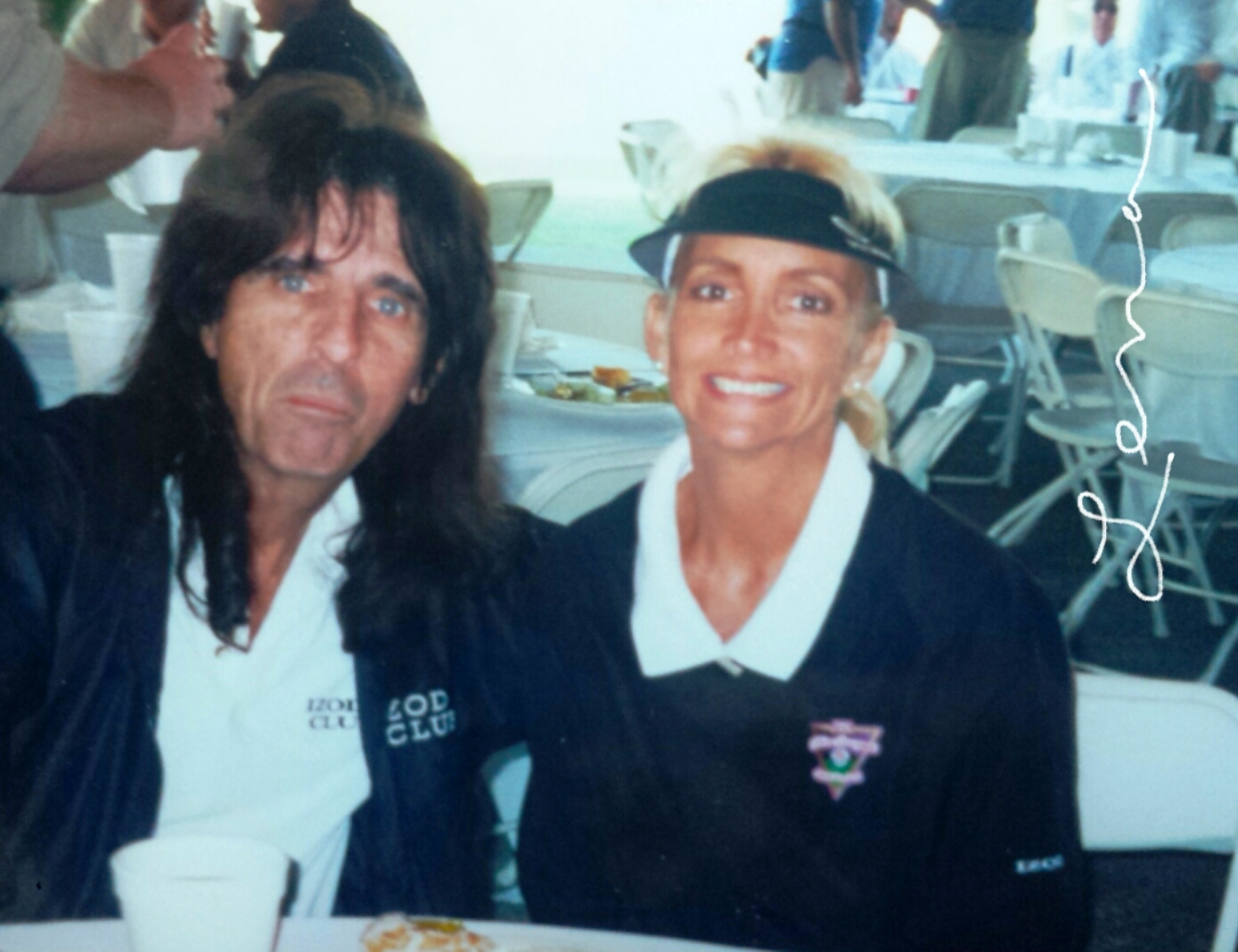 Lena Banks and Alice Cooper at his Celebrity AM Golf Tournament, all proceeds go to his charity Solid Rock Foundation.